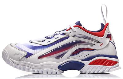 Aurora Skyline Cushioning Slip Resistant Mid Top Chunky Sneakers Men's White Blue Red AGLN235-2