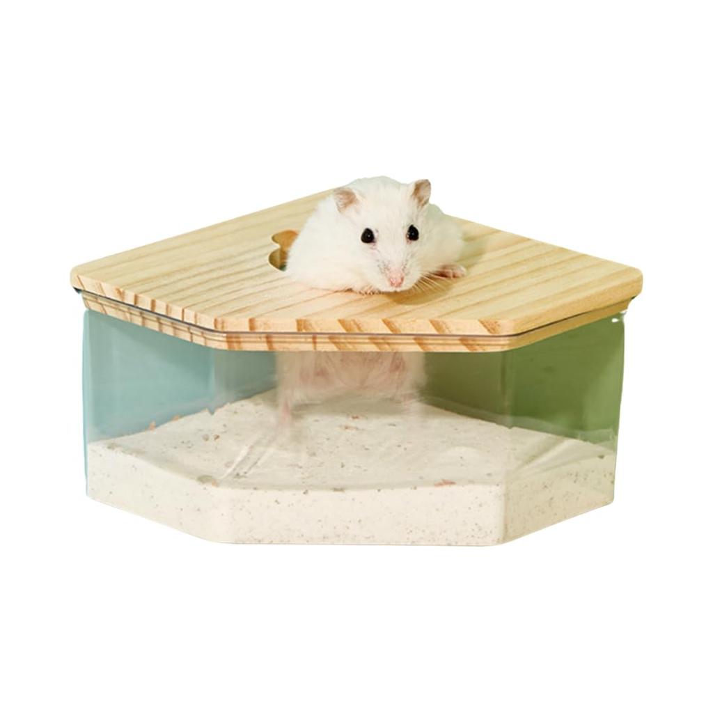 CocoFill Hamster Toilet, Bathroom, Cage, and Play Area, Multi-Function, Deodorizing, Easy to Clean, Splash-Resistant, 90-Day Warranty (Small Size)