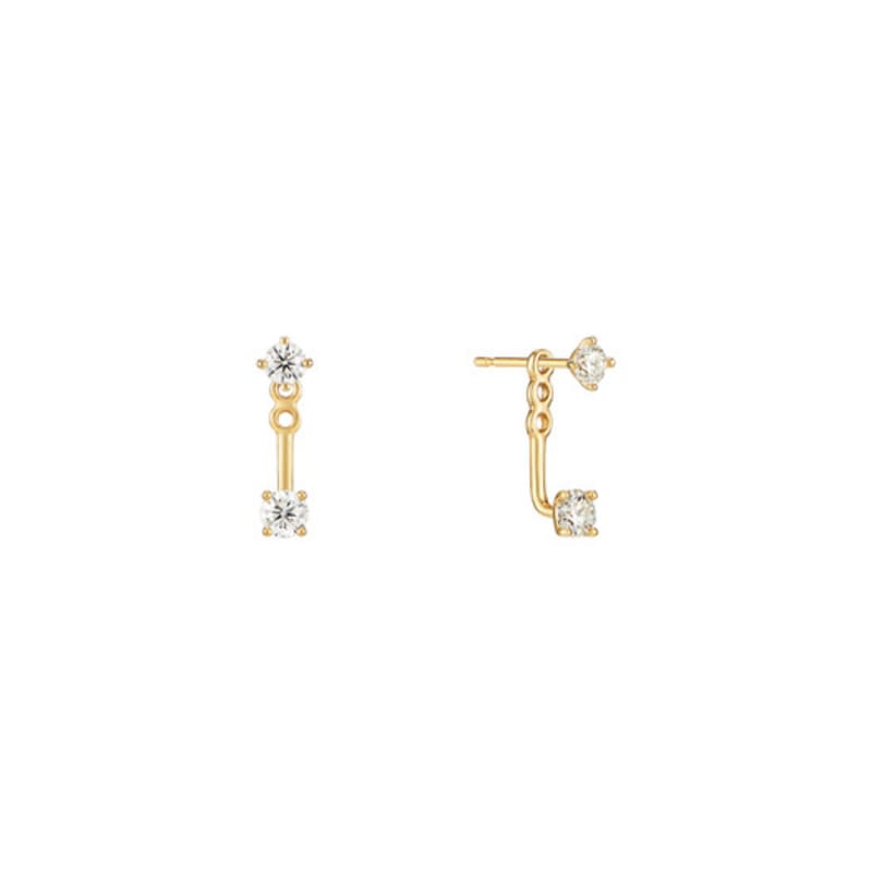 Tatiana (925 Silver) Moissanite Ear Jacket Earrings DE0004