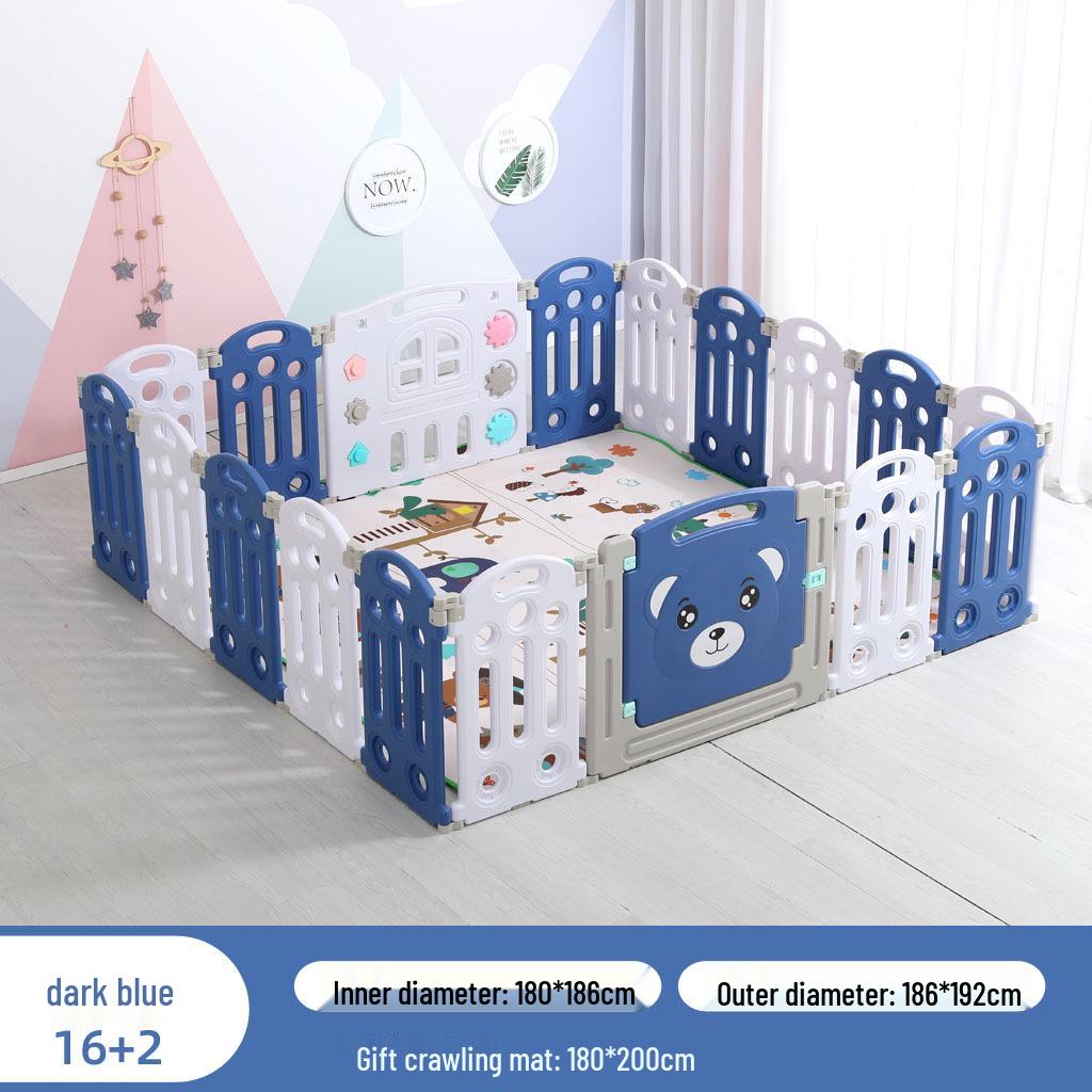 Kids' Indoor/Outdoor Safety Play Fence with Slide - Ideal for Crawling and Walking