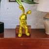 Statue Bookshelf Sculpture Artwork Animal Figures Resin Bunny Figurine Ornament for Home Shelf Desk