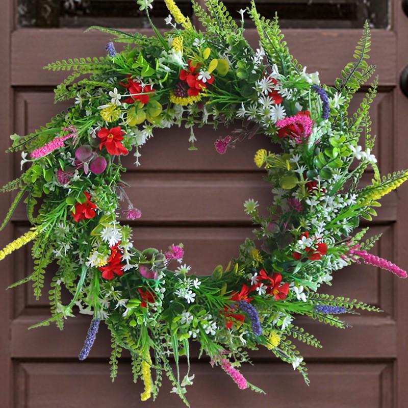 Texas Wildflower Wreath Outdoor Garden Decor Mini Small Medium Large Plastic Hanging