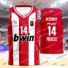 2026 Griechenland Olympiacos Basketball Trikot Weste Europäischer Wettbewerb Trikot Kinder Basketball Trikot Set Schnelltrocknendes Sportshirt