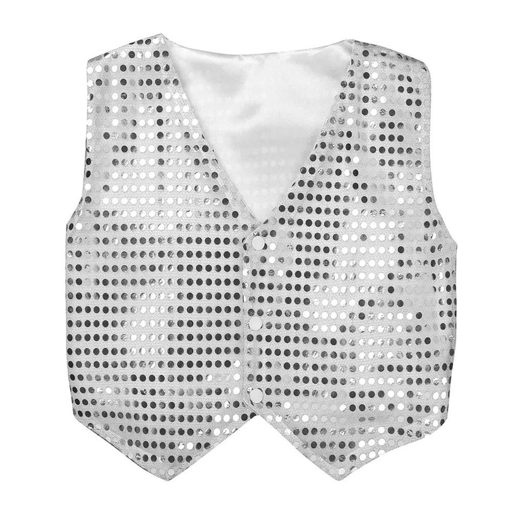 Dressy Look Sequined Vests Sequined Design Dance Costume Hip-hop Style Performance Suit  Jazz Dance