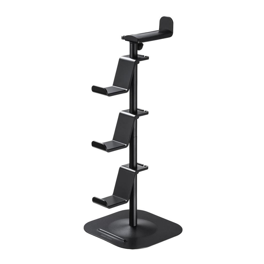 Sanwa Supply Game Controller Stand (with Headphone Holder, Black) JY-STN1BK