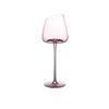 Pink Slanted Rim Red Wine Glass