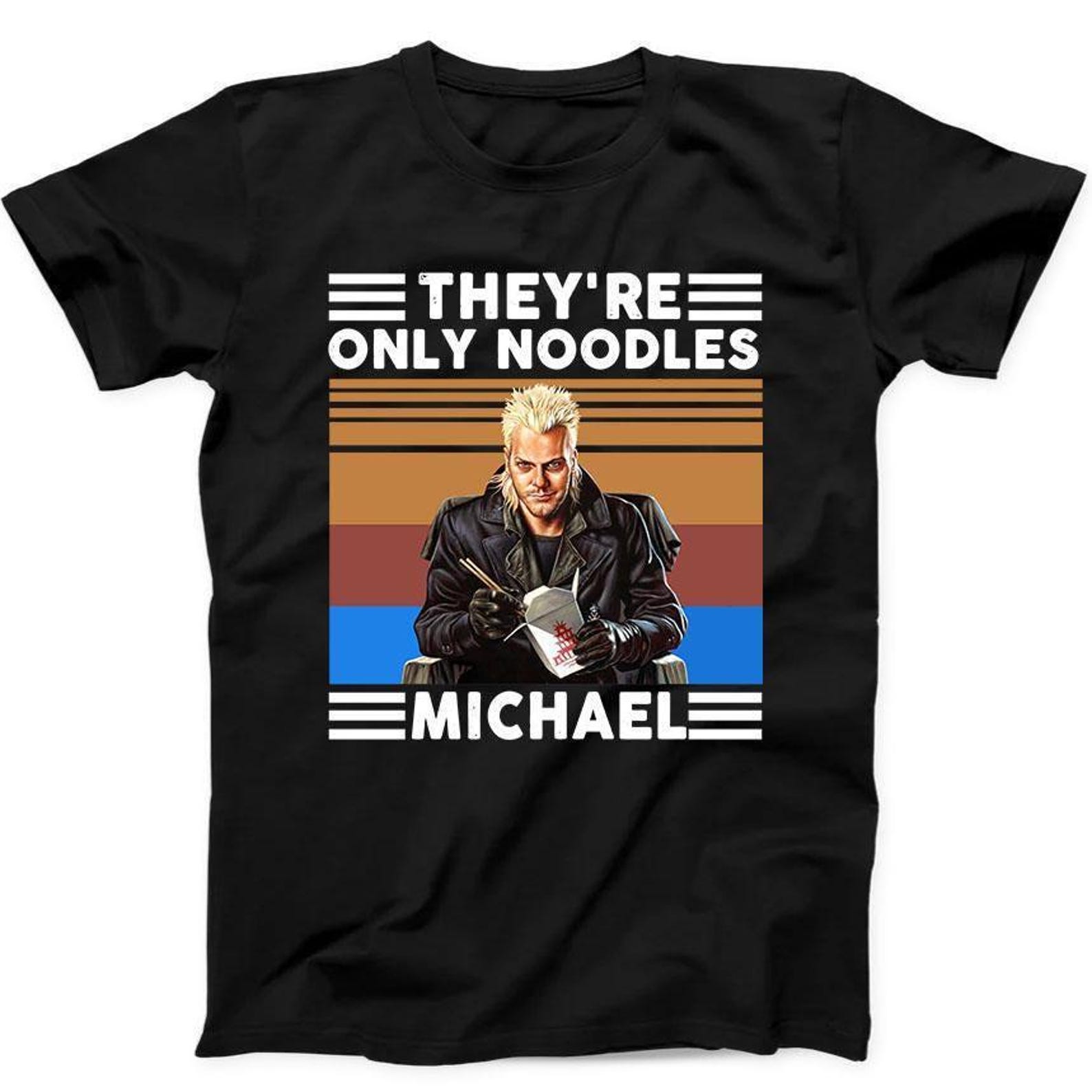 They re only Noodles Michael Lost Boys Cult Movie Gift Black T Shirt 82 3XL