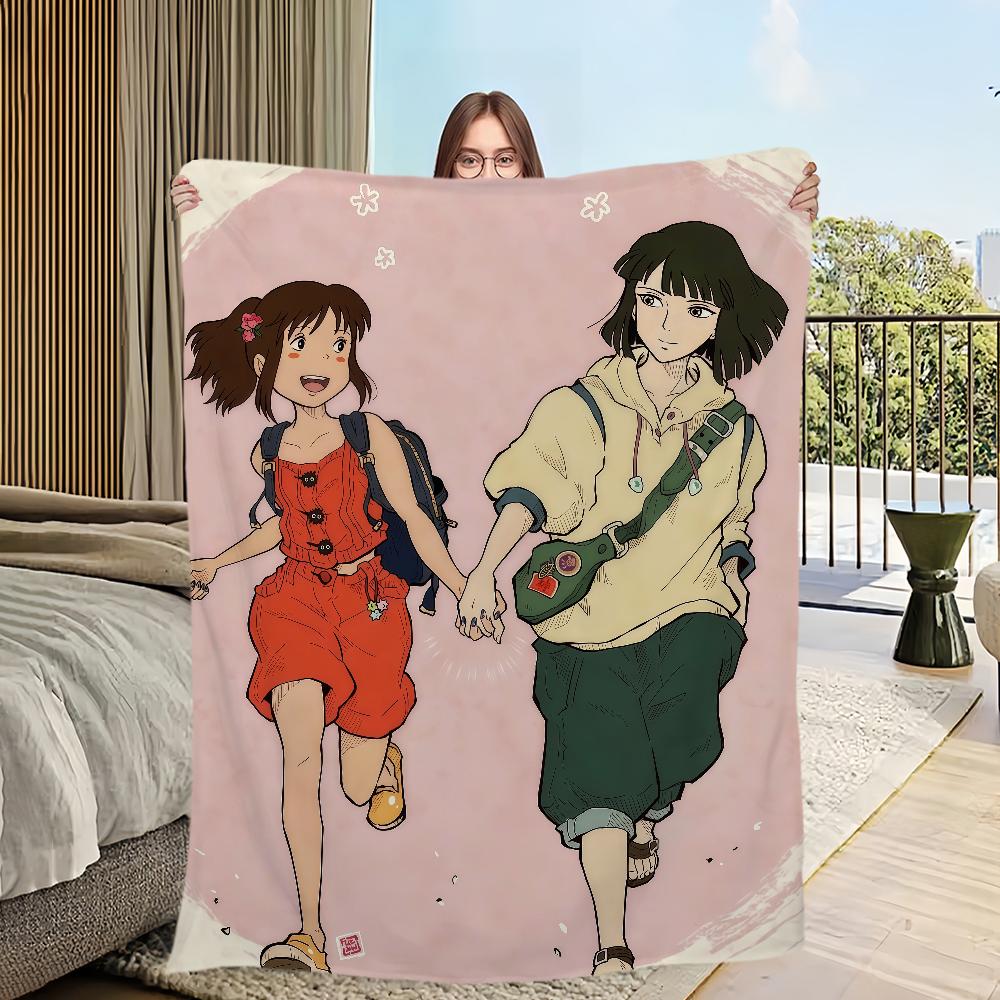 Flannel warm comfort style  romance soft plush blanket retro for sofa Japanese living room Classic office bedroom travel gift