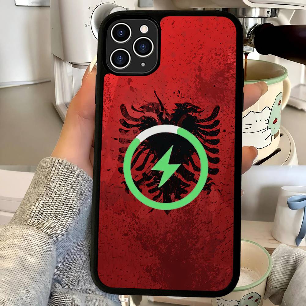 Albania Flag Eagle Logo For Magsafe Magnetic Phone Case For IPhone 17 16 Pro Max 15 Plus 14 13 12 11 Cover