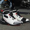 Stivali da moto unisex di grandi dimensioni in vera pelle antiscivolo anticollisione scarpe sportive da ciclismo all'aperto stivali da moto da donna