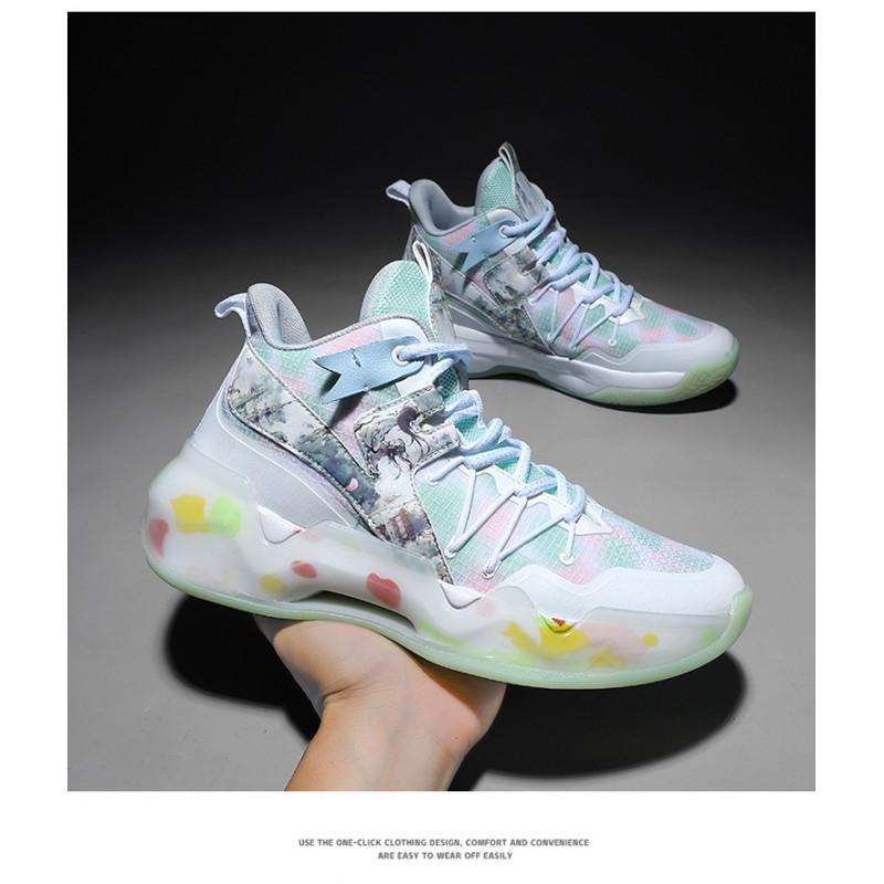 Unisex High-Top Basketball Shoes Indoor Court Training Winter Mesh Upper Fashion Sport Sneakers
