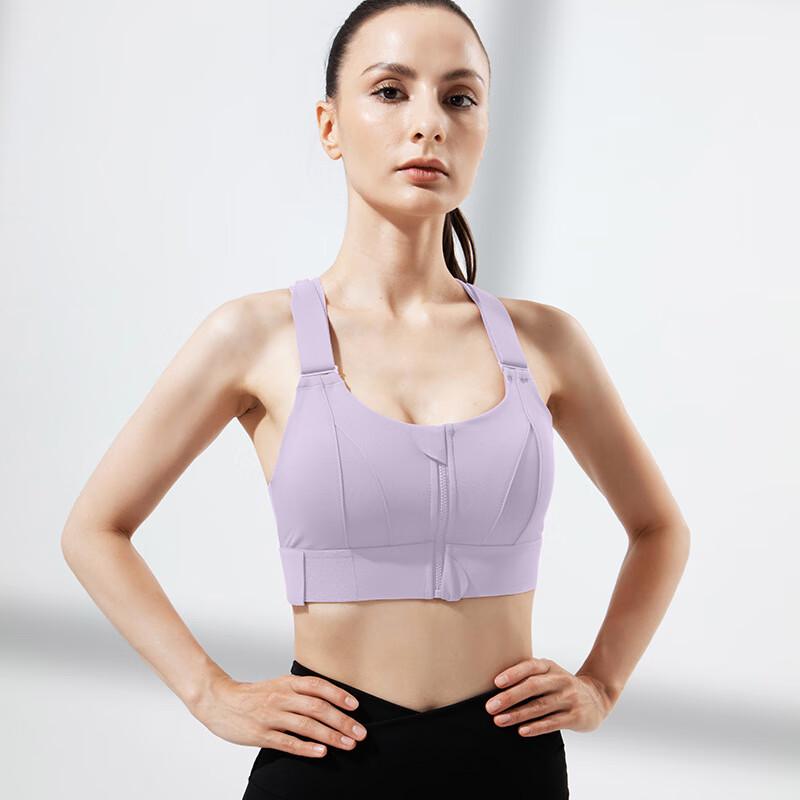 Ayoub Women's Front-Zip Shockproof Sports Bra