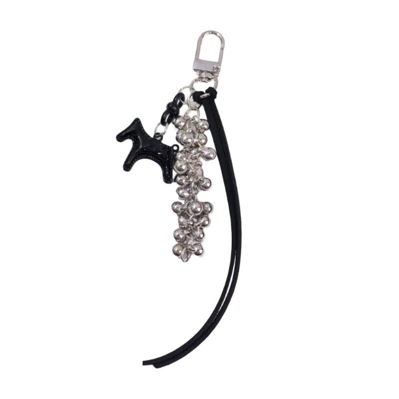 Leather Horse Bag Charm Pendant Car Keyrings Braided Rope Keychain Charm for Backpack Purses Handbags Decorations Gift