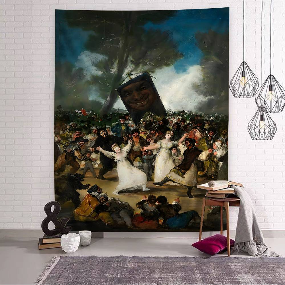 Francisco De Goya Oil Painting Colorful Tapestry Wall Hanging Home Decoration hippie bohemian decoration Art Decor