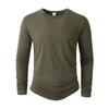 Men'S Round Neck Long Sleeved Fashionable Casual Sports Top