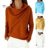 Weiche Herbstoberteile Damen Rollkragen Strickpullover, Einfarbiger Langarm-Oberteil Pullover, Herbst Winter Warm Locker Lässig Strickwaren Pullover