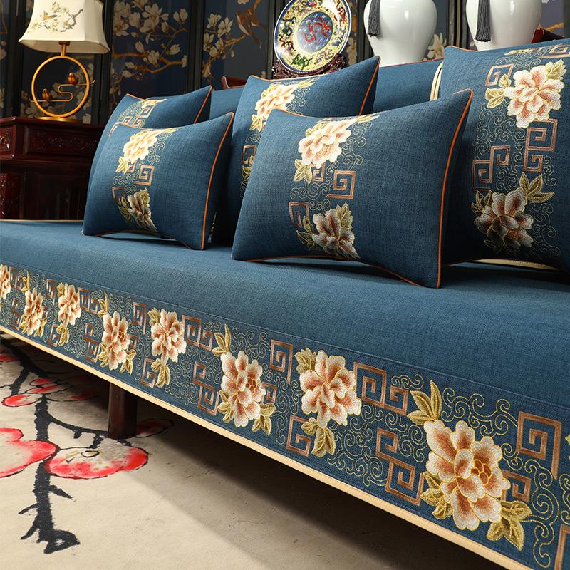 

Новый китайский чехол на подушку для дивана, высококачественный чехол на подушку сиденья дивана из красного дерева, полотенце, нескользящее полотенце для спинки, подушка для кровати Архата 90*140cm