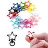 5Pcs Metal Star Lobster Clasp Hooks Colorful Key Rings Connectors for DIY Keychain Decor Jewelry Making Findings Accessories