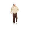 Nike Solid Color Zipper Logo Loose Jacket Men jackets Beige HV6918-251