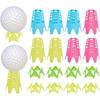 CHGCRAFT 17Pcs Golf Simulator Tees Plastic Golf Tee Golf Mat Tees Practice Golf Tees Perfect for Turf and Driving Range Indoor Claw Tee Mixed Color