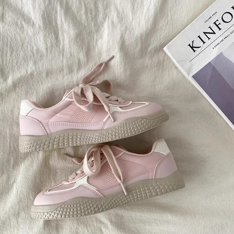 Pink niche design German training board shoes women's spring and autumn 2025 new versatile casual sports shoes Forrest Gump white shoes