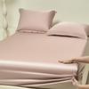 Solid Color 100s Tencel Fitted Sheet Set: Mattress Protector & Enclosed Three-Piece Style