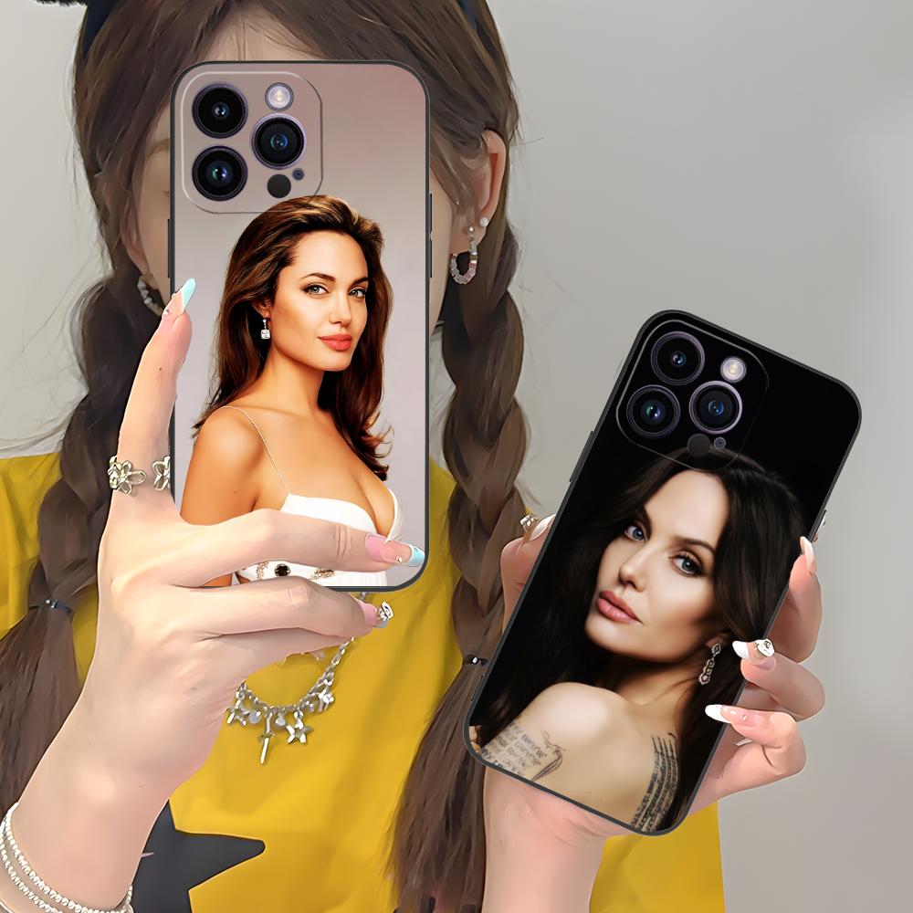 Angel Jolie Mobile Cell Phone Case for iPhone 17 16 15 14 13 12 11 X XR XS 8 7 Air Pro Max Plus Mini Colorful Cover Cover Luxury