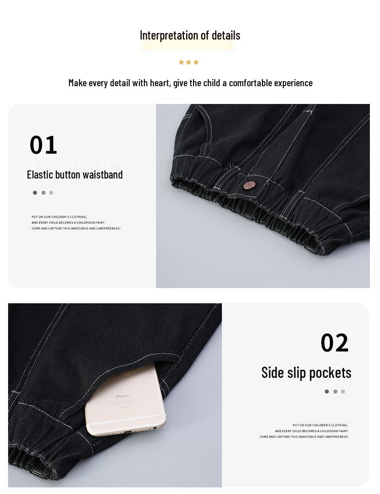 2025 Autumn Girls' Wide-Leg Scimitar Jeans - Korean Style for Middle and Big Kids