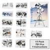 Creative Technology Astronomical Telescope Building Block Aerospace Educational Assemble Bricks Toy Desk Decor Kids Gift