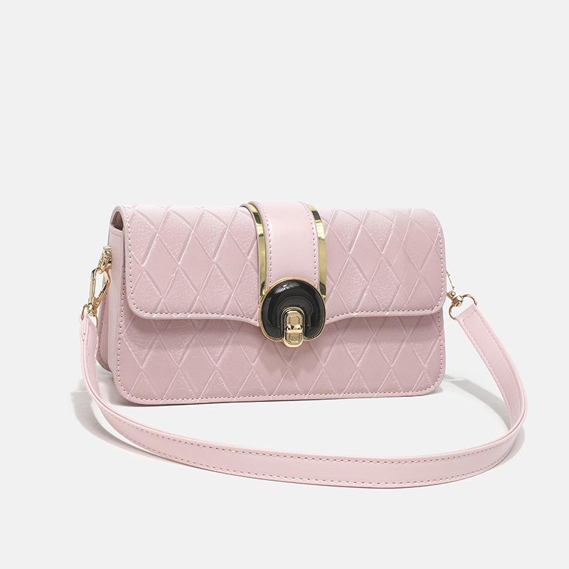 Fashion Rhomboid Lattice Small Shoulder Bags Classic Ladies PU Leather Underarm Bags for Women Luxury Female Handbags