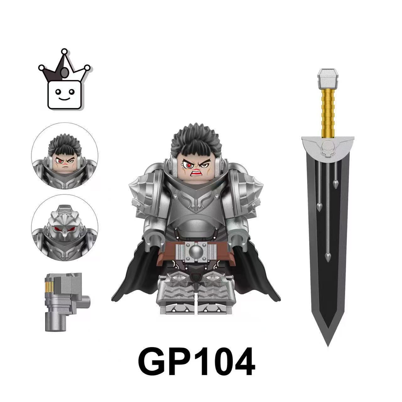 Berserk Guts War Hammer Warrior Building Blocks Minifigure Toy Set