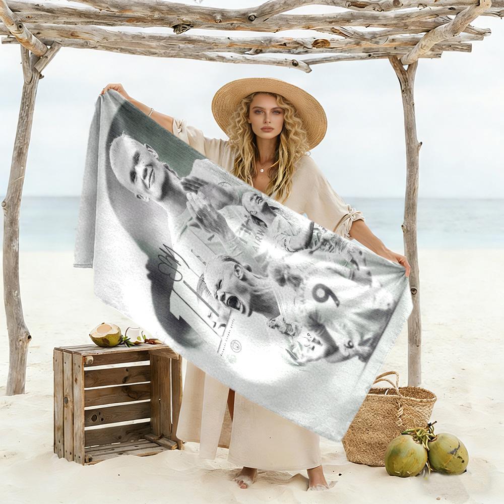 Football Player Celebration Beach Towel High Absorbency & Quick-Dry Comfortable Lightweight Perfect for Traveling Yoga Camping and Swimming