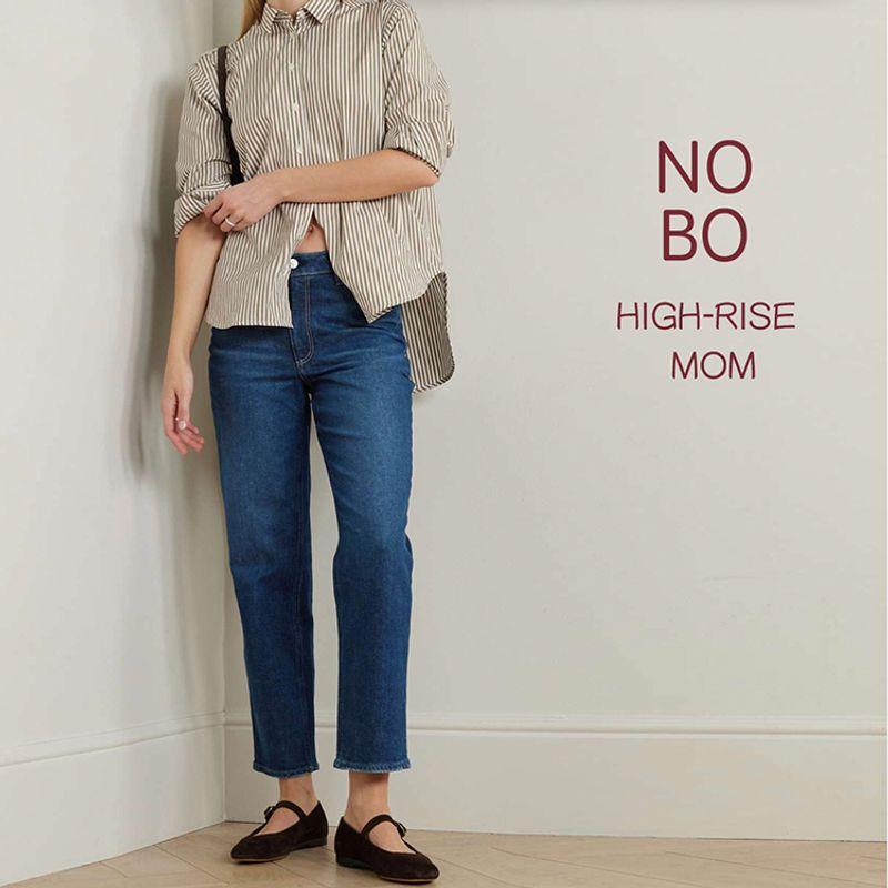 

2 Pieces 20% off Export USA Plus Size Loose Straight-leg Micro Elastic Cropped Slimming Cat Beard Pattern High Waist Smoke Tube Blue Denim NOBO MOM small straight tube blue D1Y2(X5Y3) 1