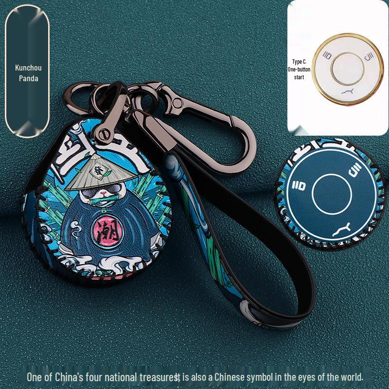 Neta U2 Leather Key Case for 2023 Model: Round Remote Control Protective Cover