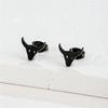 New Creative Stainless Steel Bull Head Stud Earrings for Men Women Unique Animal Jewelry Boy Girls Party Cow Earings Accessories