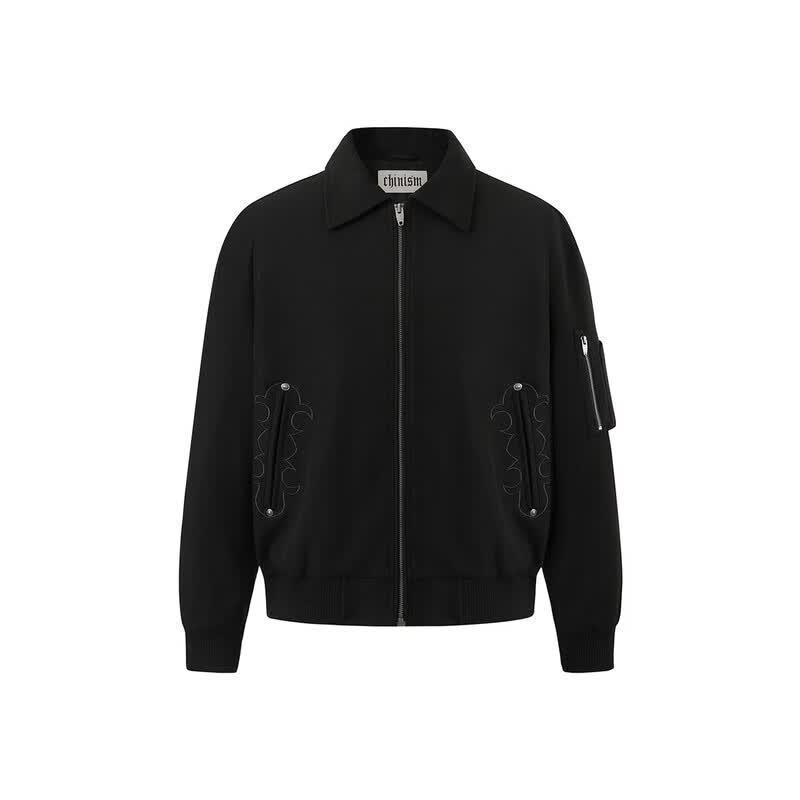 CHINISM Embroidered Studded Casual Jacket M