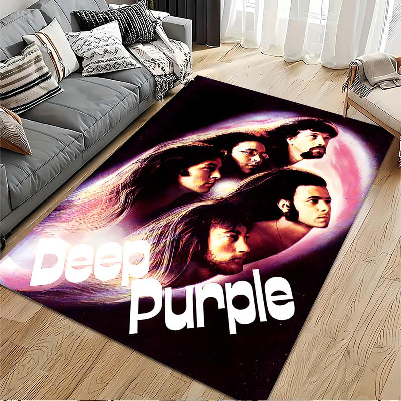 Deep Purple Band Portrait Carpet suitable as a non-slip mat for the living room or bedroom sofa