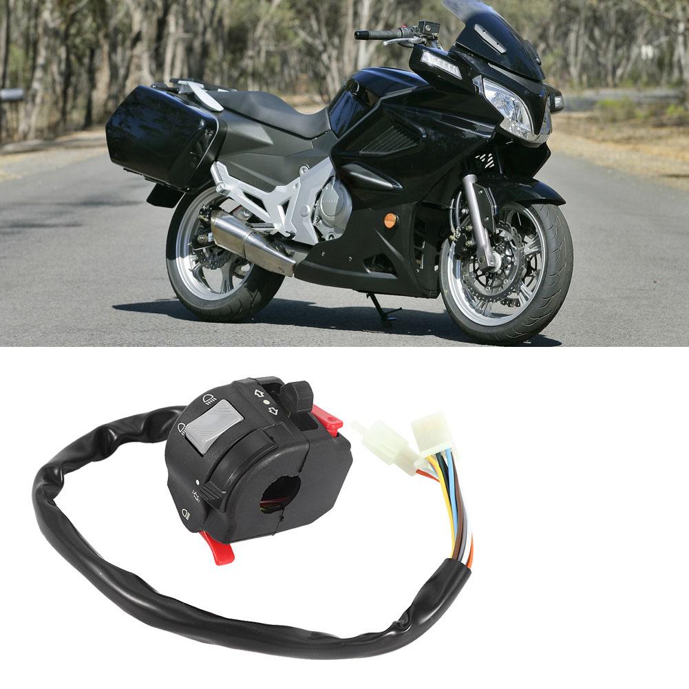 Motorcycle Handlebar Control Switch Headlight Turn Signal Light Horn Button Assembly