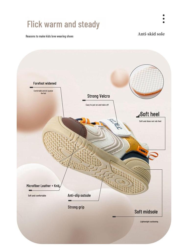 Spring 2026 Soft Sole Non-Slip Shoes for Boys and Baby Girls - Breathable, Casual, and Comfortable for Walking
