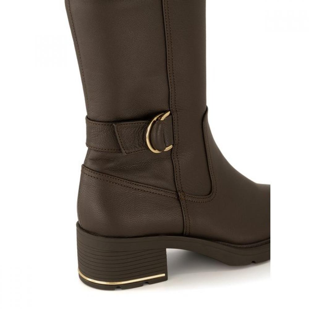 DakS Women S 5cm Buckle Comfort Half bootS Dlh302ga20 Brown 