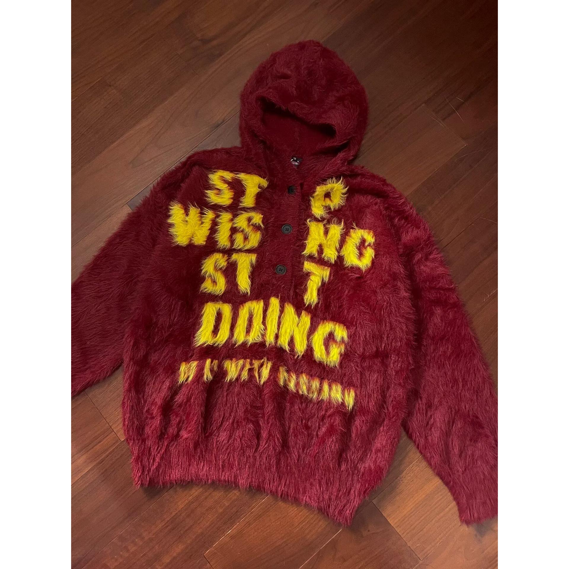 Women s Casual Knitted Mink Velvet Hooded Sweater – Soft, Trendy, and Warm for Autumn/Winter 2XL