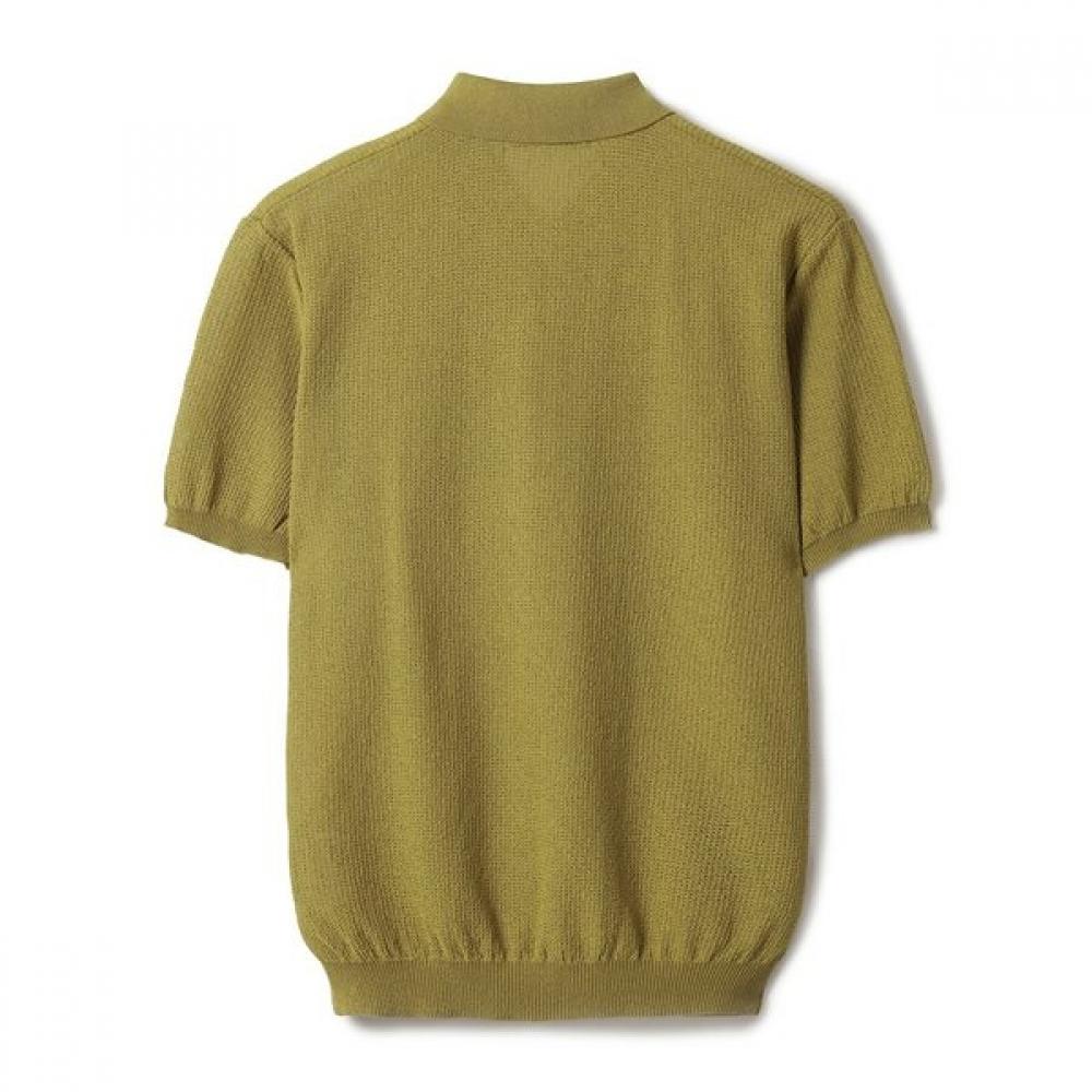 Series Ice Cotton 3 Button Half Sleeve Polo Sweater Sawam25502mux