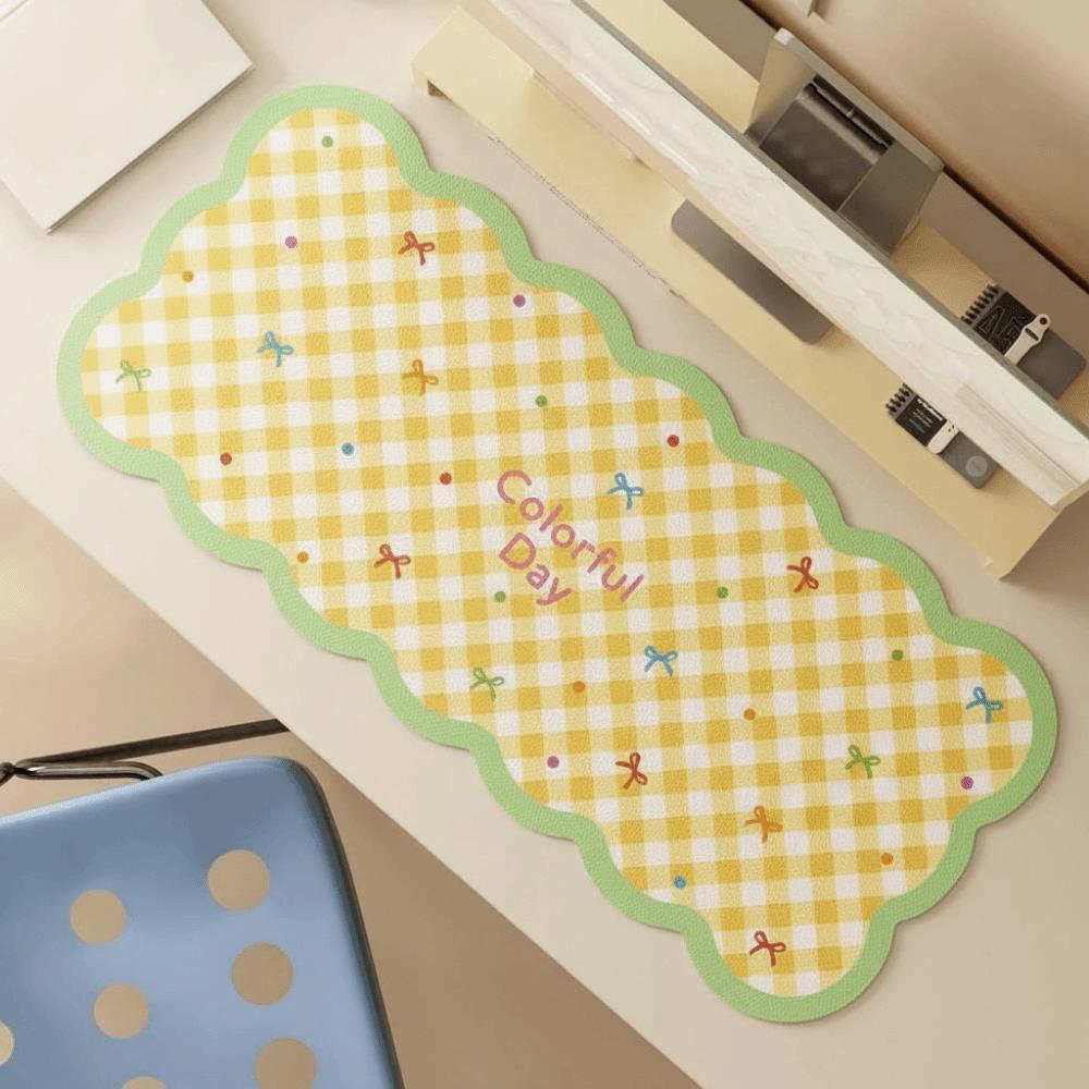 Gingham Mouse Pad Cute Table Blotter Table Cushion Desk Mat Workers