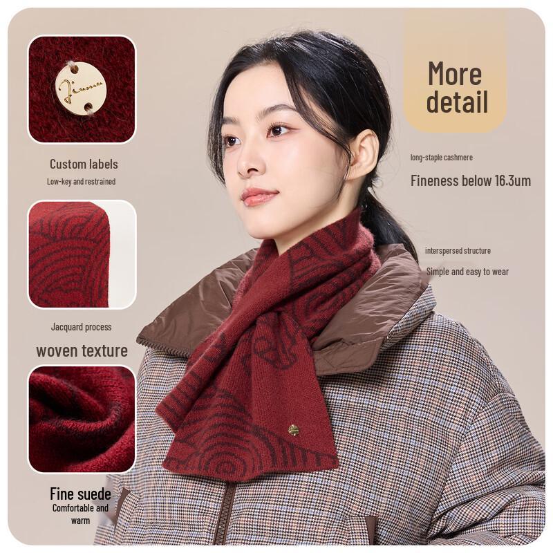 JIUMU Women's 100% Cashmere Winter Scarf