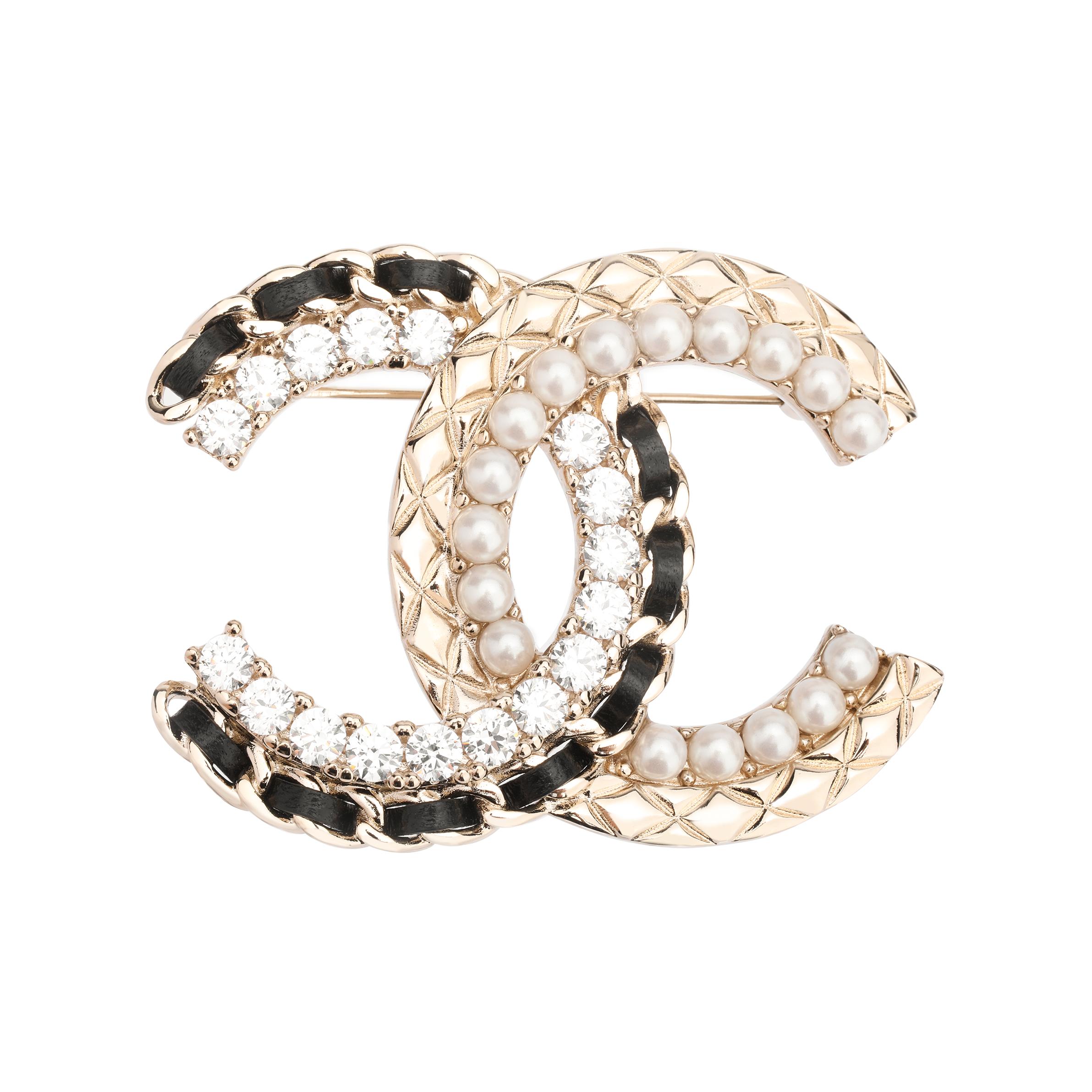 

Chanel Classic Double C Large Brooch Women accessories Gold AB8609-B08593-NJ194 Box+Shopping Bag