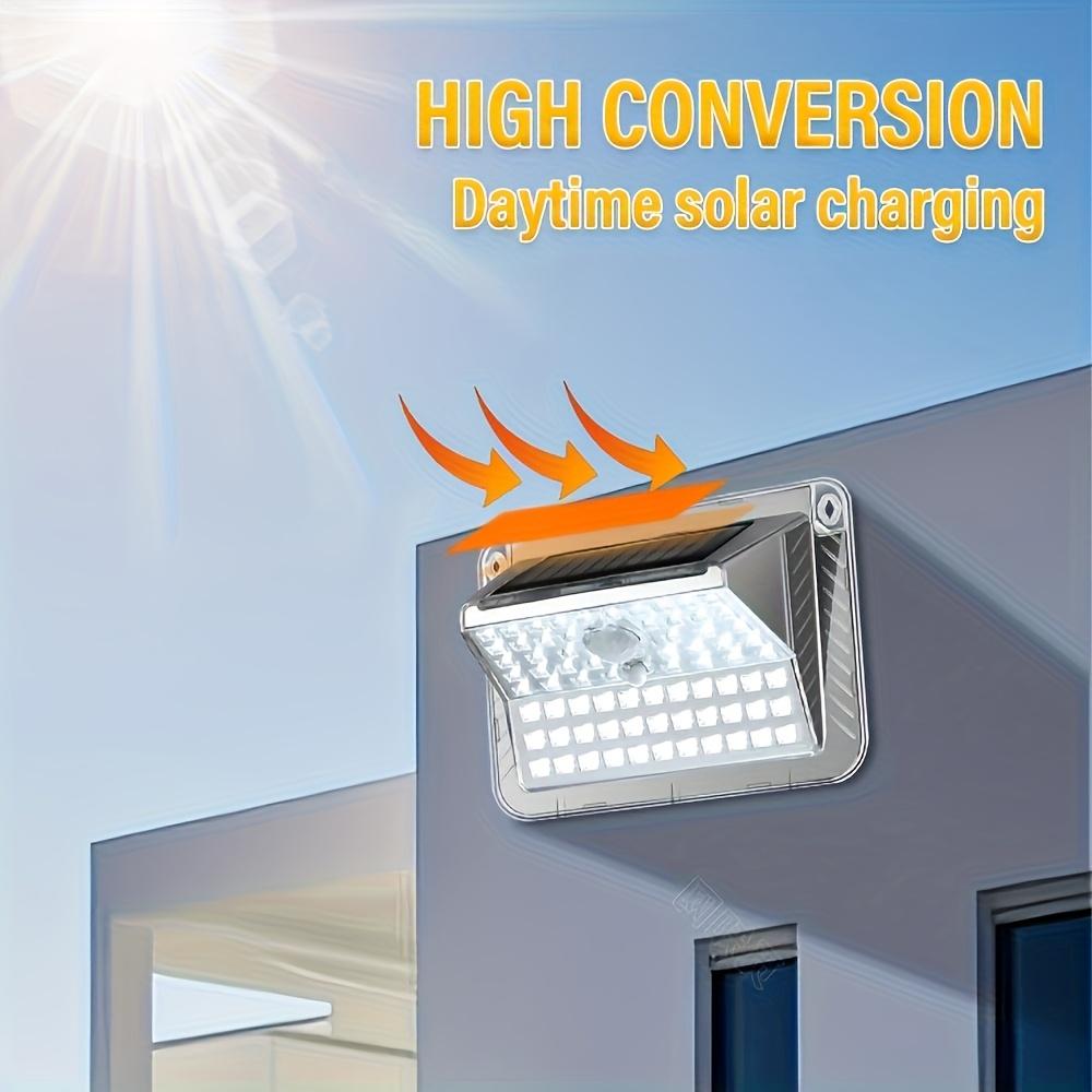 Motion-sensing solar smart light, 270° wide-angle illumination floodlight, 3 lighting modes, IP44