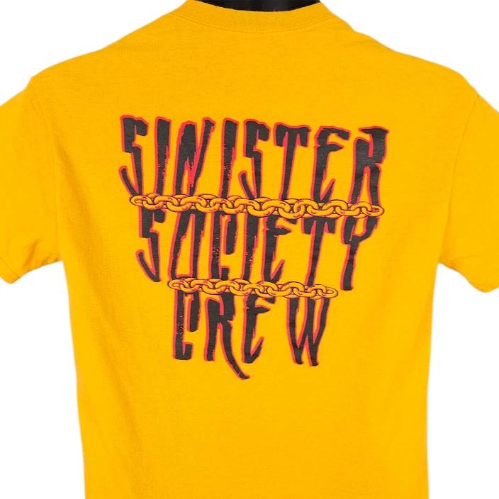 

Sinister Society Crew 100% Cotton T-shirt Mens Tees Top Mens Size Small Yellow Sinso Streetwear Clothing S