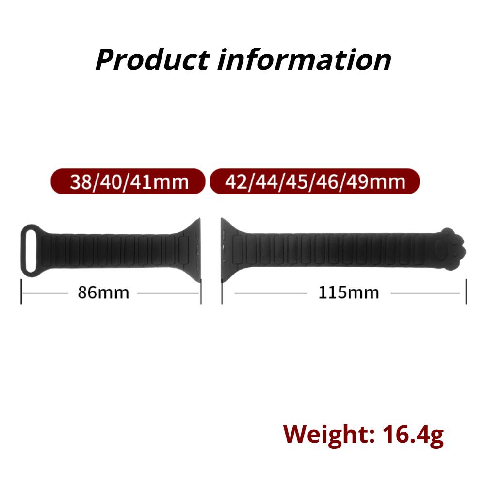 Magnetic Silicone Small Claws Strap for Apple Watch Bands Ultra 3 49mm 38mm 46mm 45mm 40mm 42mm 41mm Correa Bracelet iWatch 11 10 SE 9 8 7 6