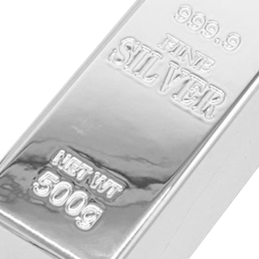 Fake Silver Bullion Realistic Silver Bar Simulated Silver Brick for Funny Gifts Halloween Party Favor Home Decor Holiday