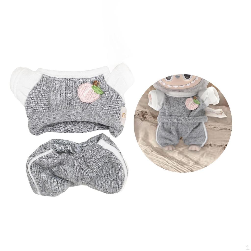 Cloth Doll Clothes, Clothing for 17cm Pendant Doll, Ornament, Dress Up